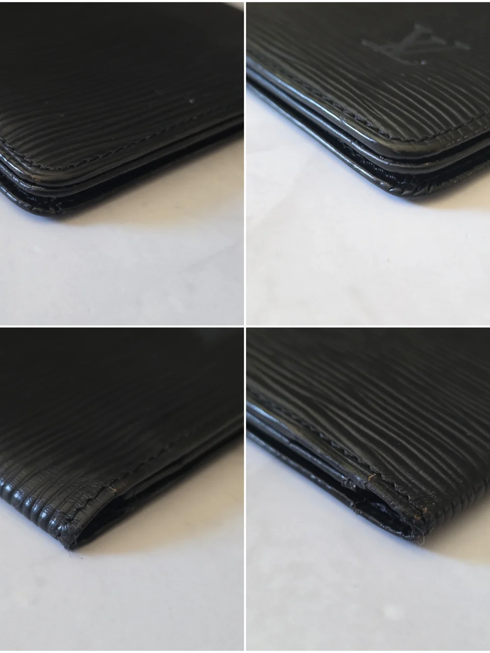 Louis Vuitton Brazza Wallet Black Epi Leather Long Bifold Organizer